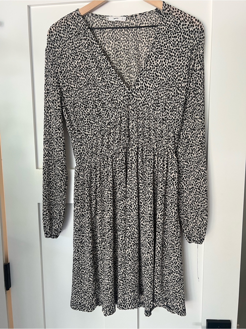 MNG MANGO | Flower Print V-Neck A-Line Mini Dress Size 6